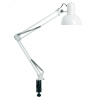 Светильник настольный 60w Е27 на струбцине белый (DE1430)