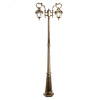 Светильник НТУ-2х60w столб Е27 IP44 черное золото (PL4048)