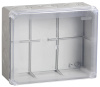 Коробка КМ41278 распаячная для открытой проводки 240х195х165мм IP55 (RAL7035 прозрачный красный кабе
