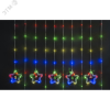 Гирлянда новогодняя светодиодная NGF-D035-03 бахрома звезды и фигурки RGBY 3*0.6м IP20