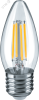 Лампа светодиодная LED 4вт Е27 белый свеча FILAMENT (14006 NLL-F-C35)