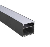 Профиль для светодиодной ленты PAL 5050-BLACK (комплект) накладной 2м анод.с подвесом  Jazzway  