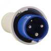 Вилка кабельная 63А 2Р+Е IP44 переносная 220В 033