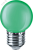 Лампа светодиодная LED 1вт Е27 зеленый шар (71828 NLL-G45)