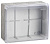 Коробка КМ41278 распаячная для открытой проводки 240х195х165мм IP55 (RAL7035 прозрачный красный кабе