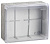 Коробка КМ41277 распаячная для открытой проводки 240х195х165мм IP44 (RAL7035 прозрачный красный кабе