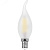 Лампа светодиодная LED 9вт Е14 теплый матовая свеча на ветру FILAMENT (LB-74)