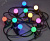 LIGHTING Гирлянда белт-лайт 5м 10 цветных ламп IP65 черный шнур 3м 230В транзит
