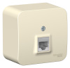 Розетка BLANCA наружная компьютерная RJ45, кат.5e, с изолирующей пластиной, молочный