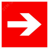 Знак F 01-01 ''Направляющая стрелка'' 200х200 мм, пленка самоклеящаяся с покрытием фотолюминесцентны