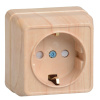 Розетка РСш20-3-ОС одноместная с заземляющим контактом с защитными шторками 16А открытая установка О