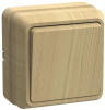 ОКТАВА Выключатель одноклавишный наружный сосна 10A (EVO10-K03-10-DC)