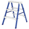 Лестница-стремянка стальная двусторонняя, 3 ступени, Н=67.5 см, вес 4.0 кг (65392)
