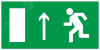 Этикетка самоклеящаяся 100х50мм Направление к к эвакуационному выходу прямо