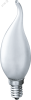 Лампа накаливания декоративная ДС 60вт B35 230в Е14 матовая свеча на ветру (94335 NI-FC)