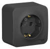 BLANCA  розетка наружная  с заземлением без шторок, 16А, 250В, антрацит