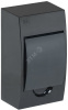Корпус модульный пл. нав. ЩРН-П-4 черный черн. дв. IP41 IEK