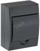 Корпус модульный пл. нав. ЩРН-П-6 черный черн. дв. IP41 IEK