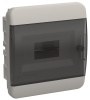 TEKFOR Корпус пластиковый ЩРВ-П-8 IP41 черная прозрачная дверь IEK