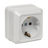 Рим Розетка 16А с заземлением белая (ENR16-028-10)