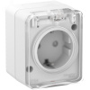 AtlasDesign Profi54 розетка с заземлением со шторками IP54 16А 250B, БЕЛЫЙ, Россия (ATN540145)