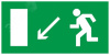 Этикетка самоклеящаяся 100х50мм Направление к эвакуационному выходу налево вниз