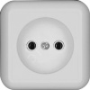 ПРИМА Розетка наружная без заземления в сборе белая