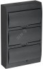 Корпус модульный пл. нав. ЩРН-П-36 черный черн. дв. IP41 IEK