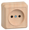 ОКТАВА Розетка без крышки наружная сосна 10А