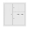Щит этажный 2 кв. RAL9003 со слаботочным отсеком слева (1000х950х160) EKF PROxima
