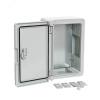 Корпус пластиковый с монтажной панелью ЩМП IP65 серая дверь 300х200х130