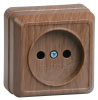 ОКТАВА Розетка наружная без заземления дуб