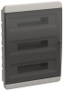 TEKFOR Корпус пластиковый ЩРВ-П-54 IP41 черная прозрачная дверь IEK