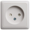 ХИТ открытой установки Розетка без заземления со шторками 10А, 250В, белый