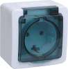 Гермес PLUS Розетка с заземлением с крышкой       наружная IP54 (ERMP12-K03-16-54-EC)