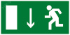 Знак эвакуационный E 10 ''Указатель двери эвакуационного выхода (левосторонний)'' 150х300 мм, пласти