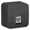 Розетка BLANCA наружная телефонная RJ11, с изолирующей пластиной, антрацит