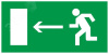 Этикетка самоклеящаяся 200х100мм Направление к эвакуационному выходу налево