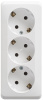ЭТЮД Розетка тройная открытой установки с заземлением без шторок 16А 250B, белый