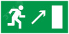 Этикетка самоклеящаяся 200х100мм Направление к эвакуационному выходу направо вверх (YPC30-2010NEV-NA