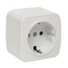 Розетка Минск 1-местная ОП 16А с заземлением белая Basic (EGR16-028-10)