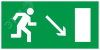 Этикетка самоклеящаяся 200х100мм Направление к эвакуационному выходу направо вниз