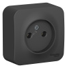 BLANCA  розетка наружная  без заземления без шторок, 16А, 250В, антрацит (BLNRA000106)
