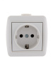HATA Розетка с заземлением в сборе белая (710-0200-122)