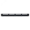 Патч-панель TERACOM PRO 19'' Cat.5E 1U неэкранированная UTP 24 порта RJ-45 Dual IDC с органайзером