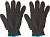 Перчатки вязаные упрочненные (5 нитей) черные х/б (12496)