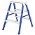 Лестница-стремянка стальная двусторонняя, 3 ступени, Н=67.5 см, вес 4.0 кг (65392)