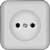 ПРИМА Розетка наружная без заземления в сборе белая
